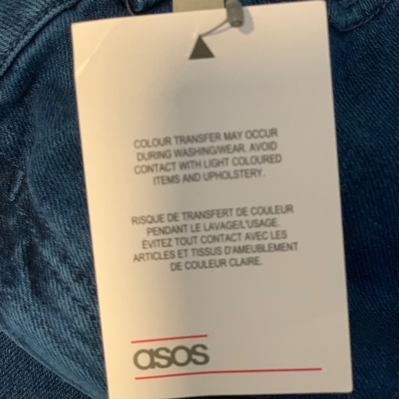 ASOS//Denim High Waisted Raw Hem Jeans 32” Petite - Picture 3 of 9